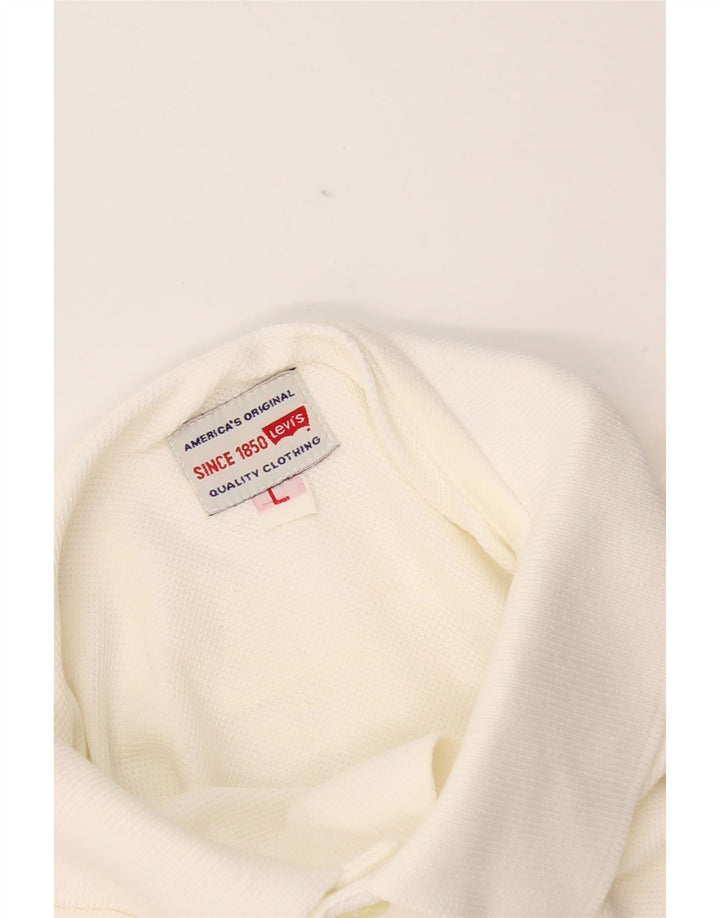 Polo Levi's para hombre blanco grande