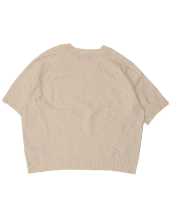 Marks & Spencer Suéter Corto con Cuello Barco para Mujer UK 40 XL Blanco