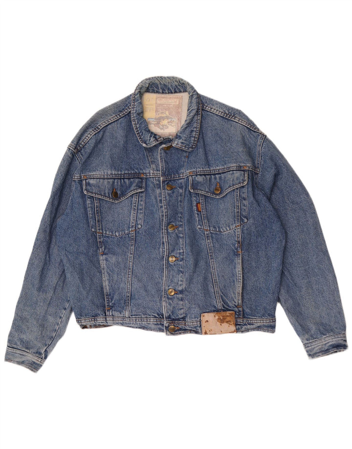 Quarry - Chaqueta vaquera con alas de murciélago para hombre, talla 40, color azul
