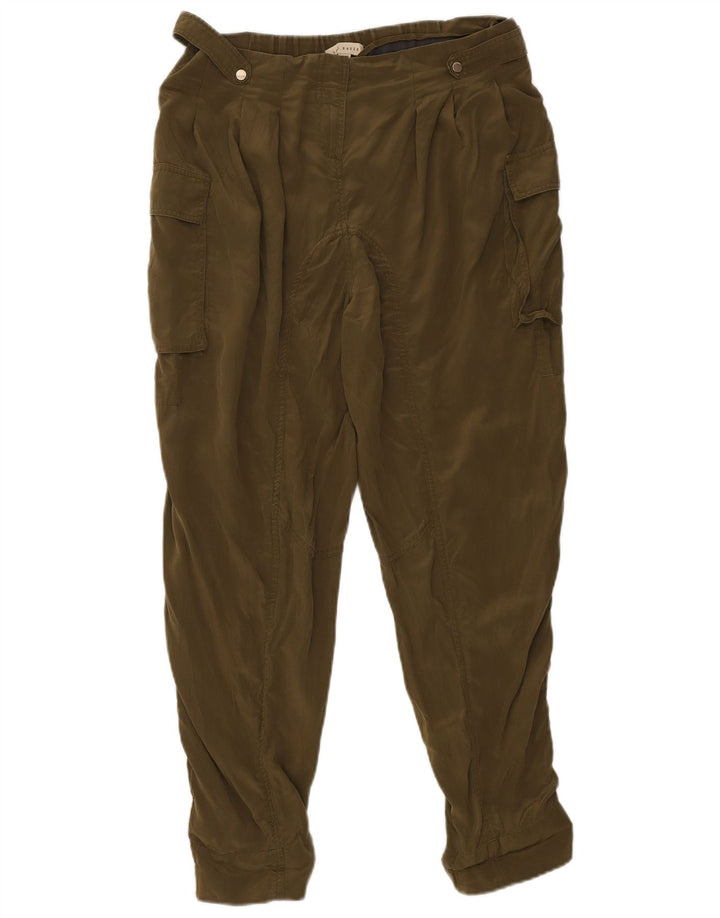 Ted Baker Pantalones cargo de cintura alta para mujer talla 3 mediano W34 L28 caqui