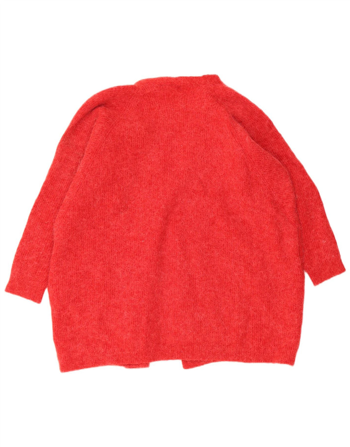 MINT VELVET Suéter tipo cárdigan abierto de gran tamaño para mujer UK 46 Grande Rojo