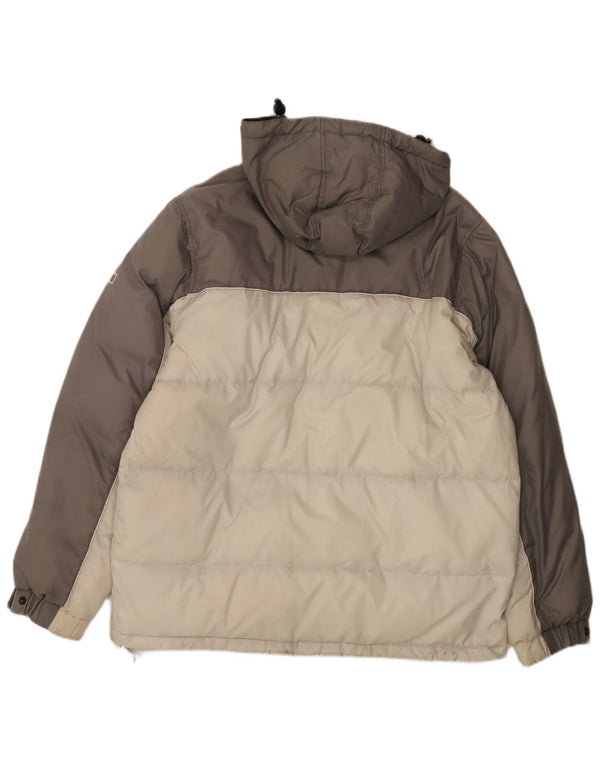 Champion Chaqueta acolchada con capucha para hombre, Reino Unido 40, color gris grande