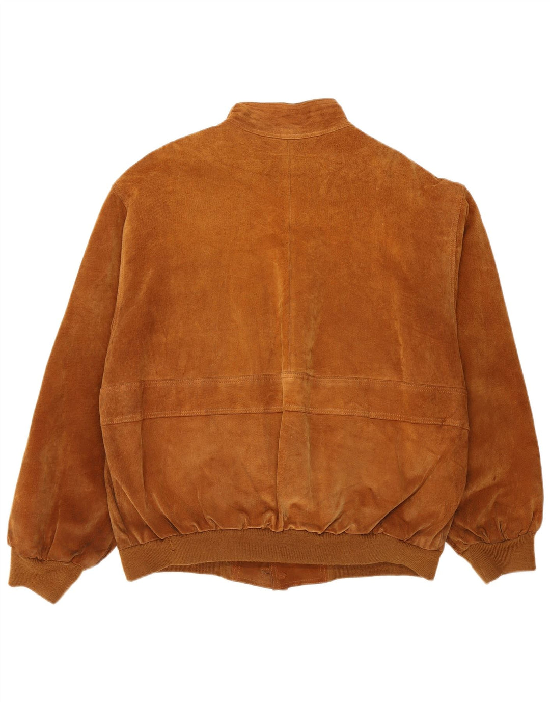 Vintage hombres ante bomber chaqueta Reino Unido 40 poliéster marrón grande