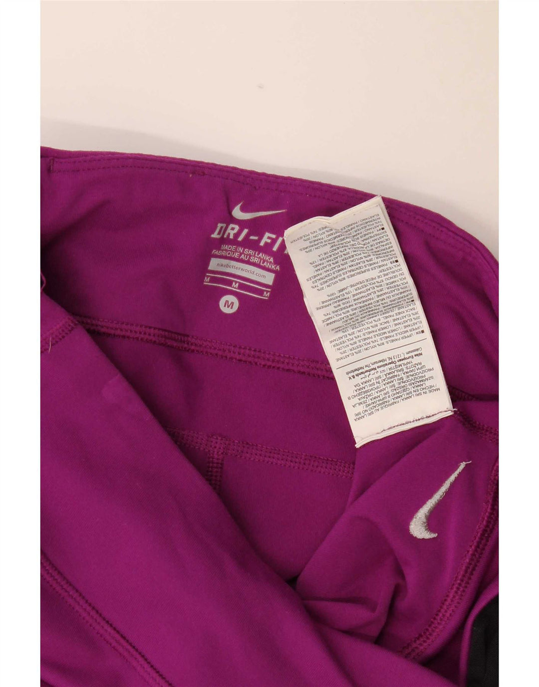 Nike Leggings capri para mujer UK 40 Mediano Púrpura Colorblock Nylon