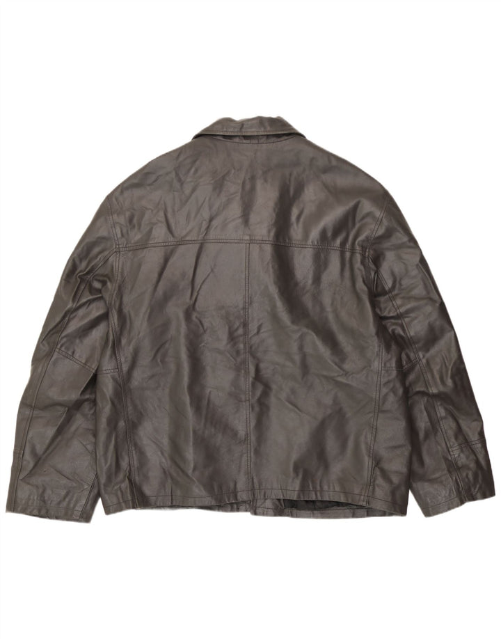 Conbipel Chaqueta de cuero para hombre IT 52 Cuero gris grande