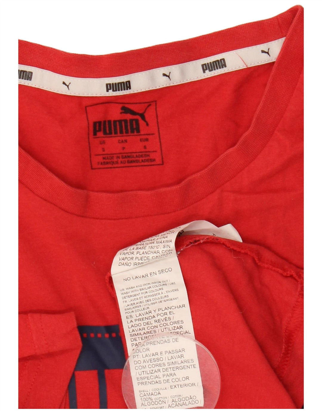 Puma Camiseta gráfica para hombre Top Small Red Cotton