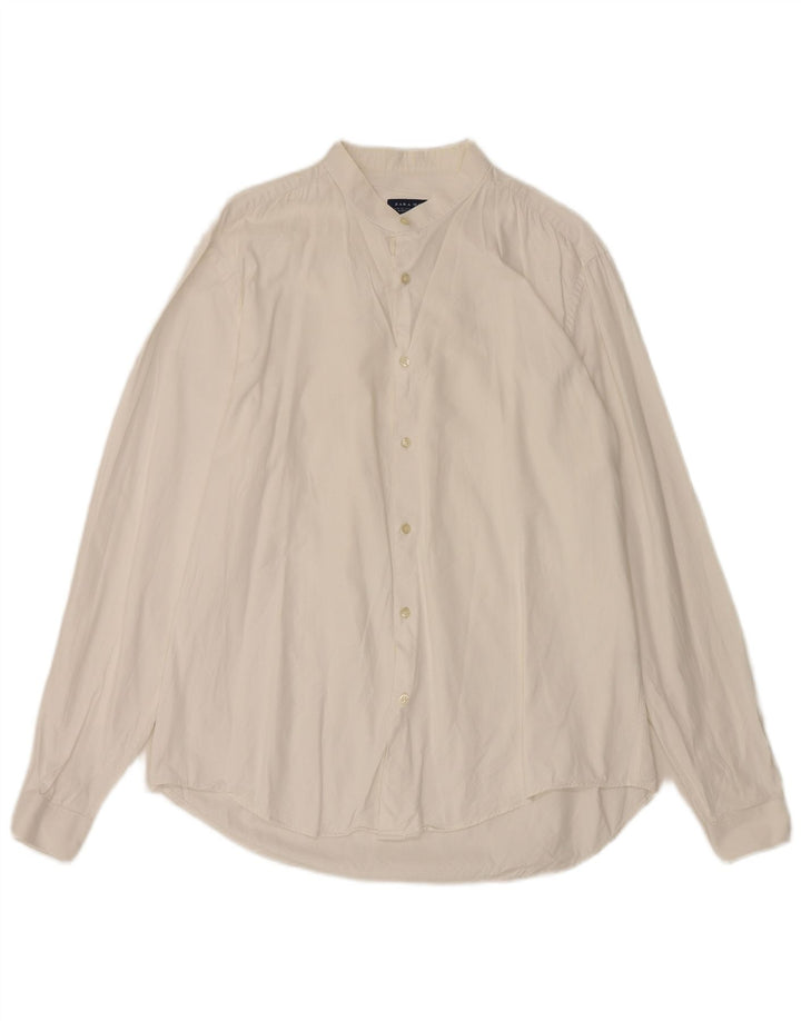 Zara Hombre Camisa Slim Fit XL Blanco Algodón