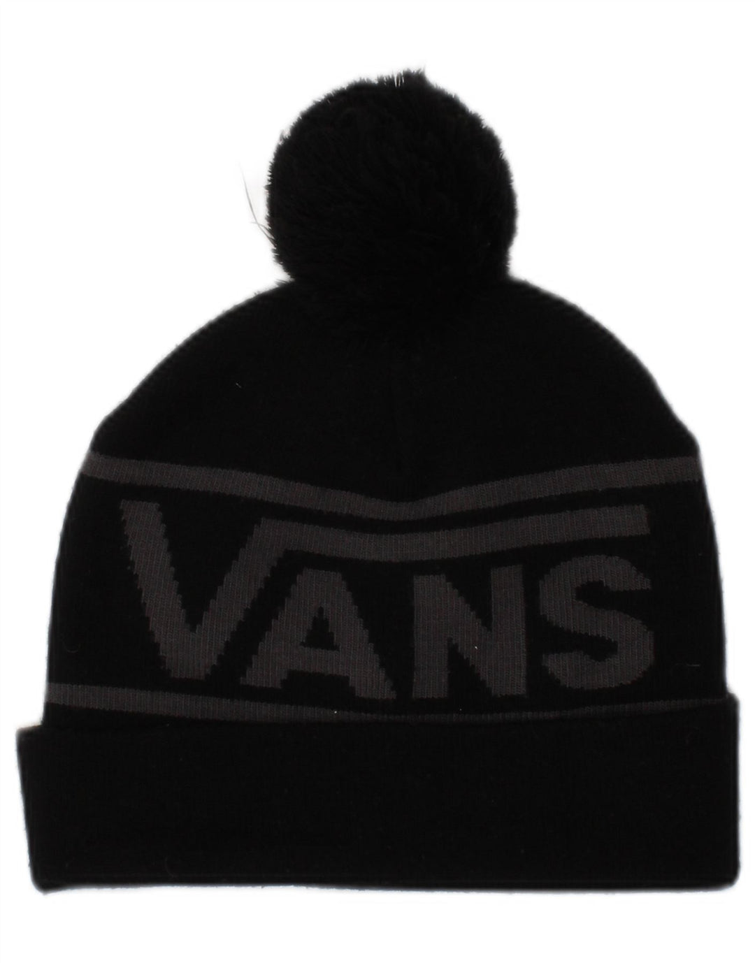 Vans Gorro de punto gráfico para hombre Talla única Acrílico negro con bloques de color