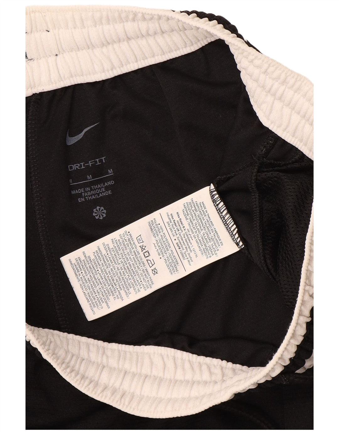 Pantalones cortos deportivos Nike Dri Fit para hombre Poliéster color block negro mediano