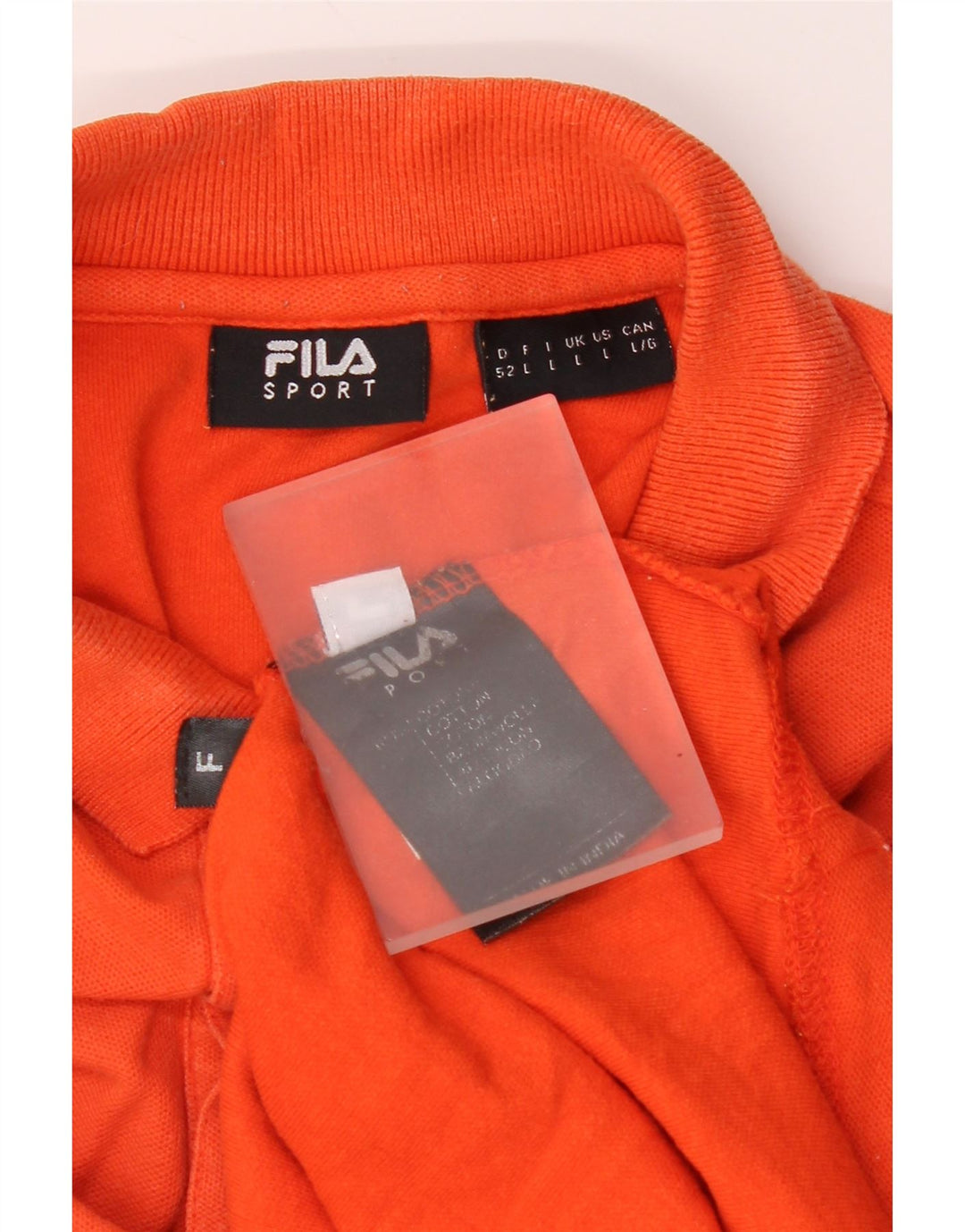 Fila Polo Hombre Grande Naranja Algodón