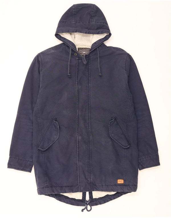 Jack & Jones Chaqueta Parka Sherpa con Capucha para Hombre UK 42 XL Algodón Azul Marino