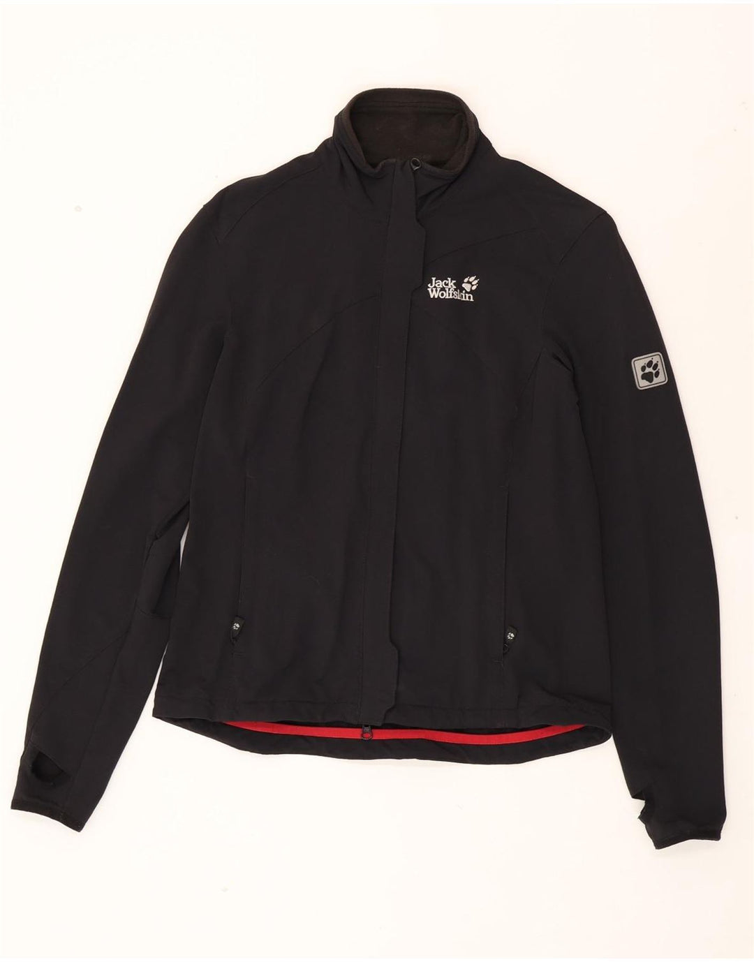 JACK WOLFSKIN Womens Tracksuit Top Jacket UK 10 Small Black Polyamide Vintage Jack Wolfskin and Second-Hand Jack Wolfskin from Messina Hembry 