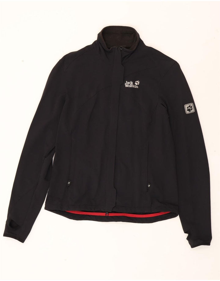 JACK WOLFSKIN Womens Tracksuit Top Jacket UK 10 Small Black Polyamide Vintage Jack Wolfskin and Second-Hand Jack Wolfskin from Messina Hembry 