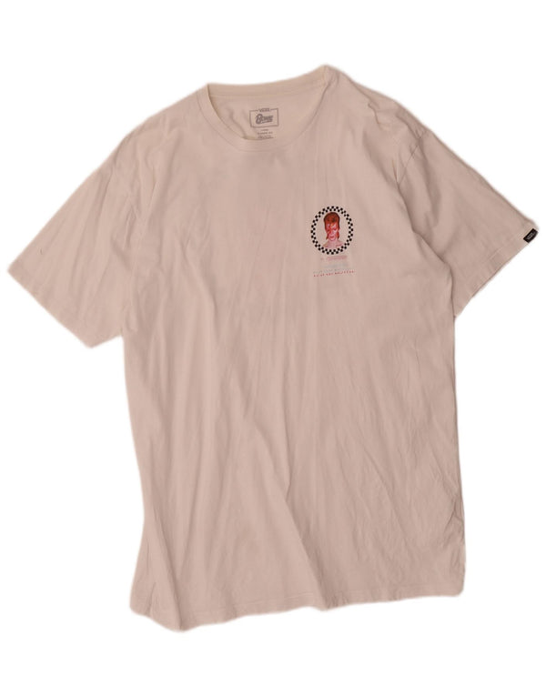 Vans Camiseta con gráfico de ajuste clásico para hombre Top grande de algodón blanco