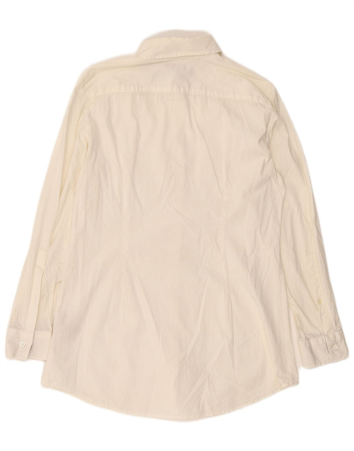 BURBERRY Camisa para mujer Reino Unido 16 Grande Algodón blanco roto