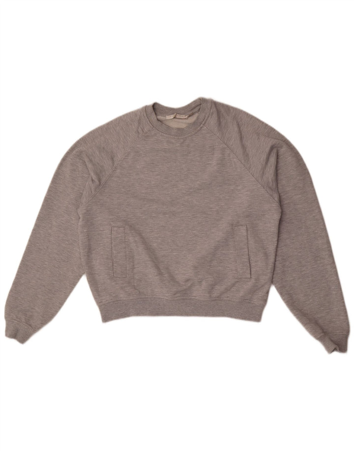Zara Mujer Sudadera Oversize Jersey UK 44 Algodón Gris Medio