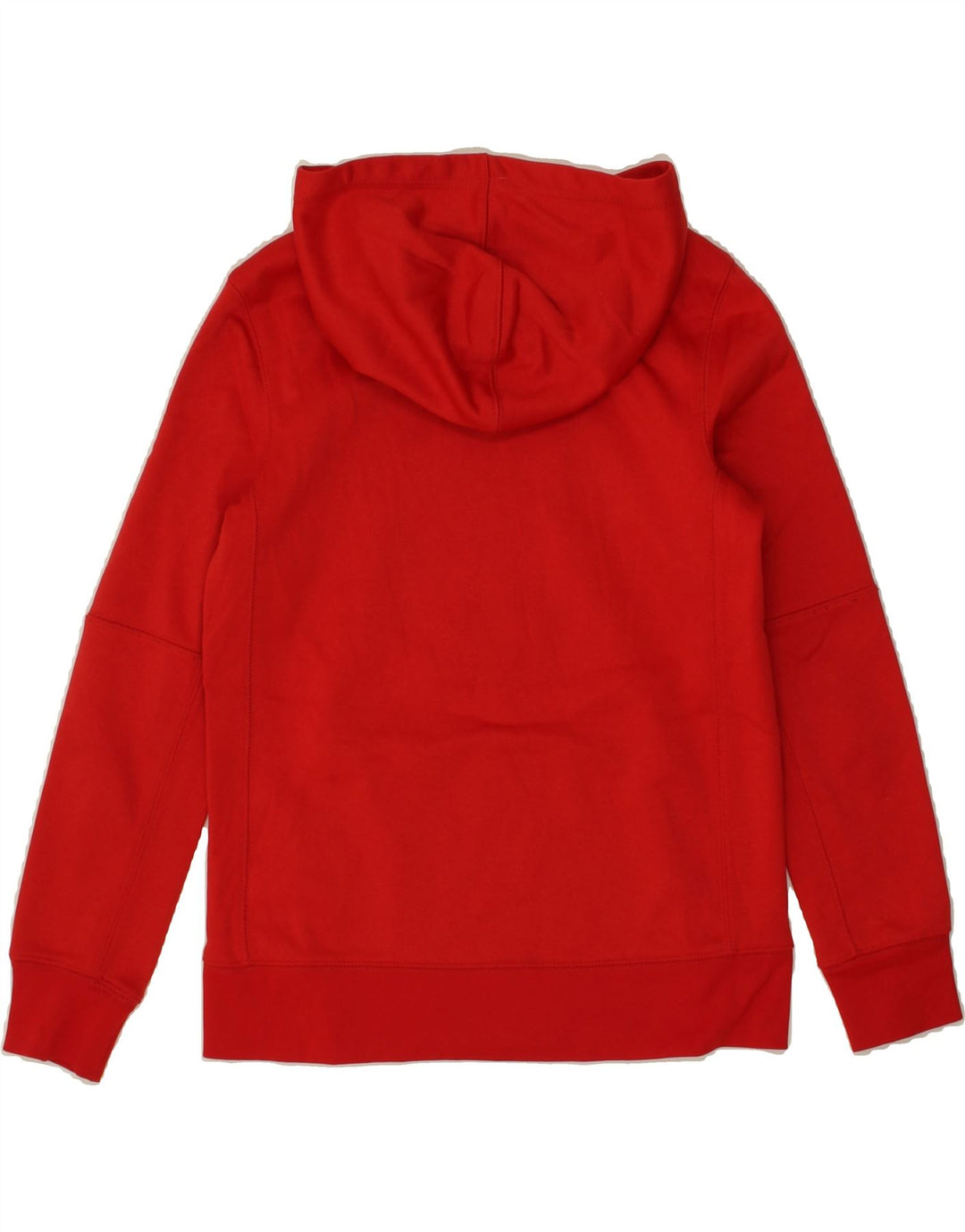 NIKE Boys Graphic Hoodie Jumper 10-11 Years Medium Red Polyester Vintage Nike and Second-Hand Nike from Messina Hembry 