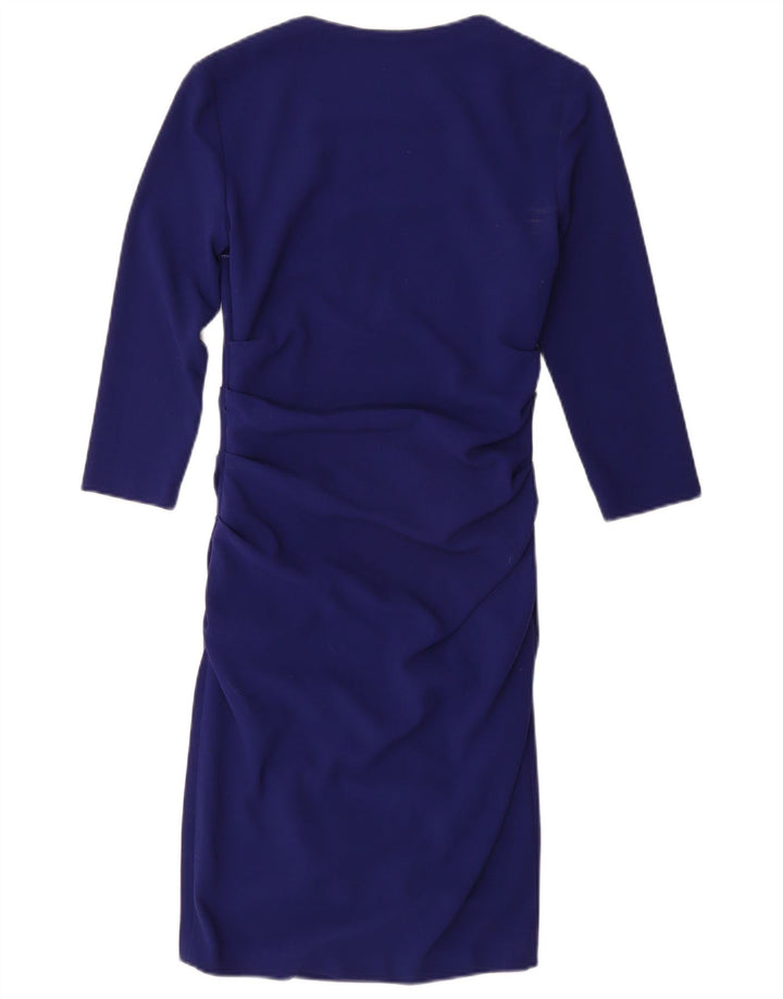 PHASE EIGHT Vestido ajustado de manga 3/4 para mujer UK 8 Pequeño Poliéster azul