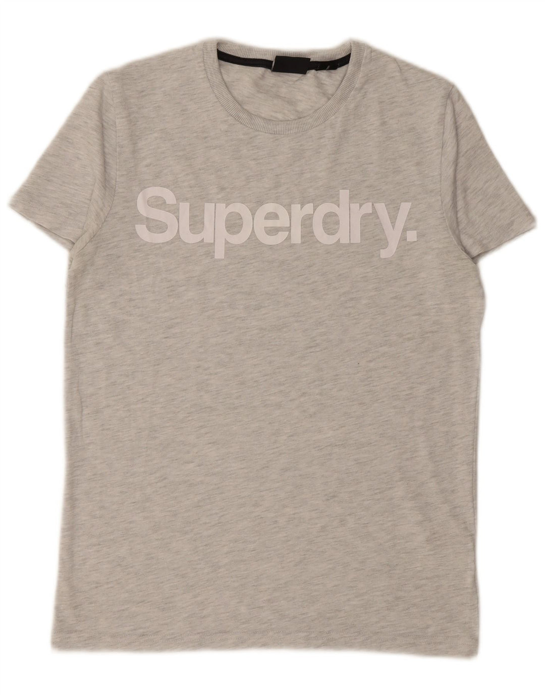 SUPERDRY Camiseta gráfica para hombre Top de algodón moteado gris medio