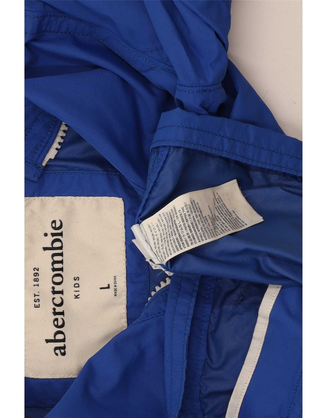 Abercrombie & Fitch Chaqueta bomber para niños 7-8 años Grande Nylon azul
