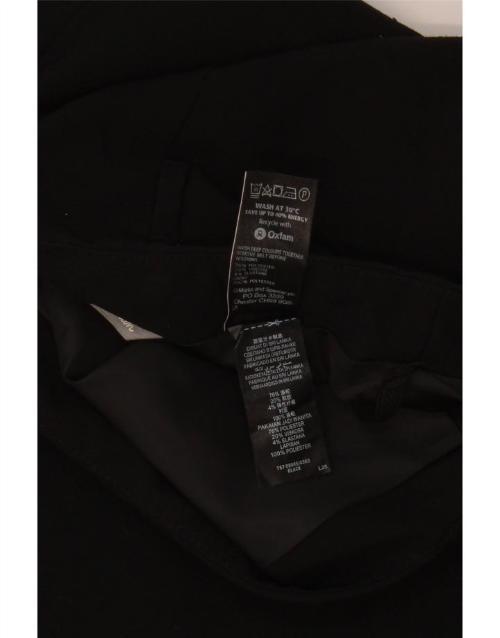 Marks & Spencer Falda lápiz para mujer UK 12 Medium W30 Poliéster negro