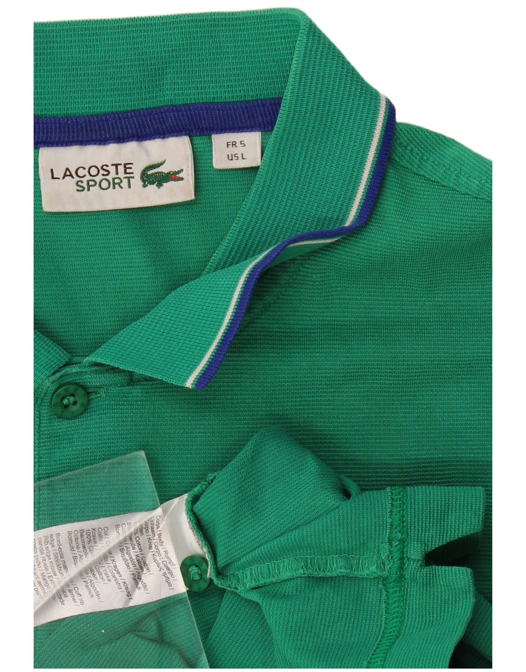 LACOSTE Polo para hombre talla 5 grande algodón verde