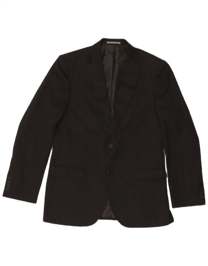 Marks & Spencer Chaqueta tipo blazer con 2 botones y ajuste regular para hombre EU 50 Large Black