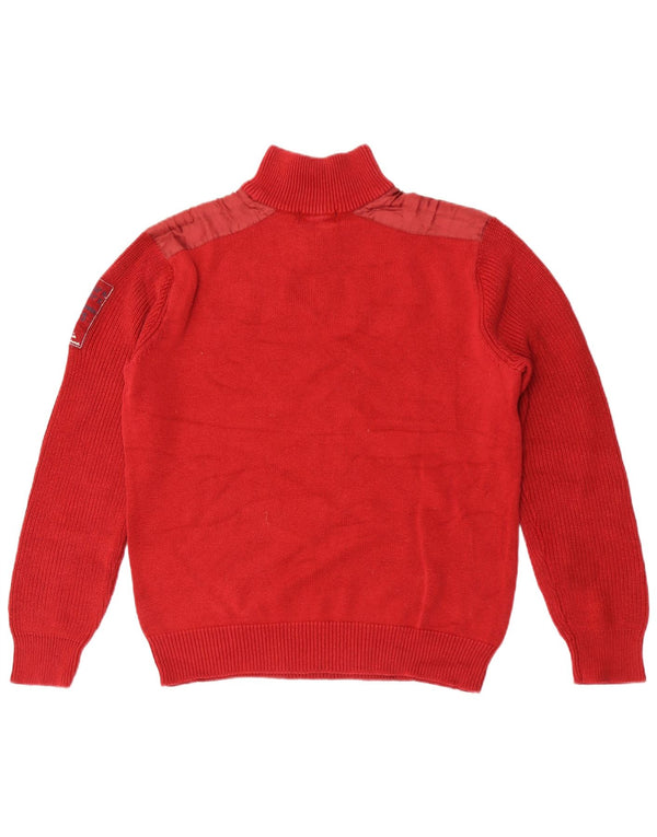 Marina Militare Jersey gráfico para mujer con cremallera y cuello UK 40 XL Algodón rojo