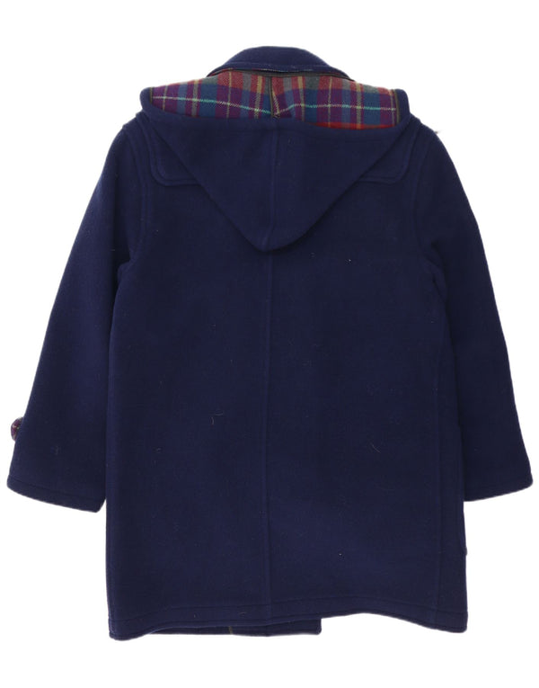 Vintage hombres con capucha Duffle abrigo Reino Unido 42 XL azul marino