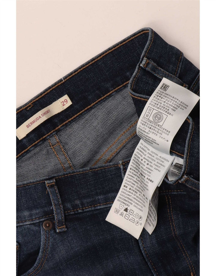 Levi's Bermudas Vaqueras Mujer W29 Algodón Azul Medio