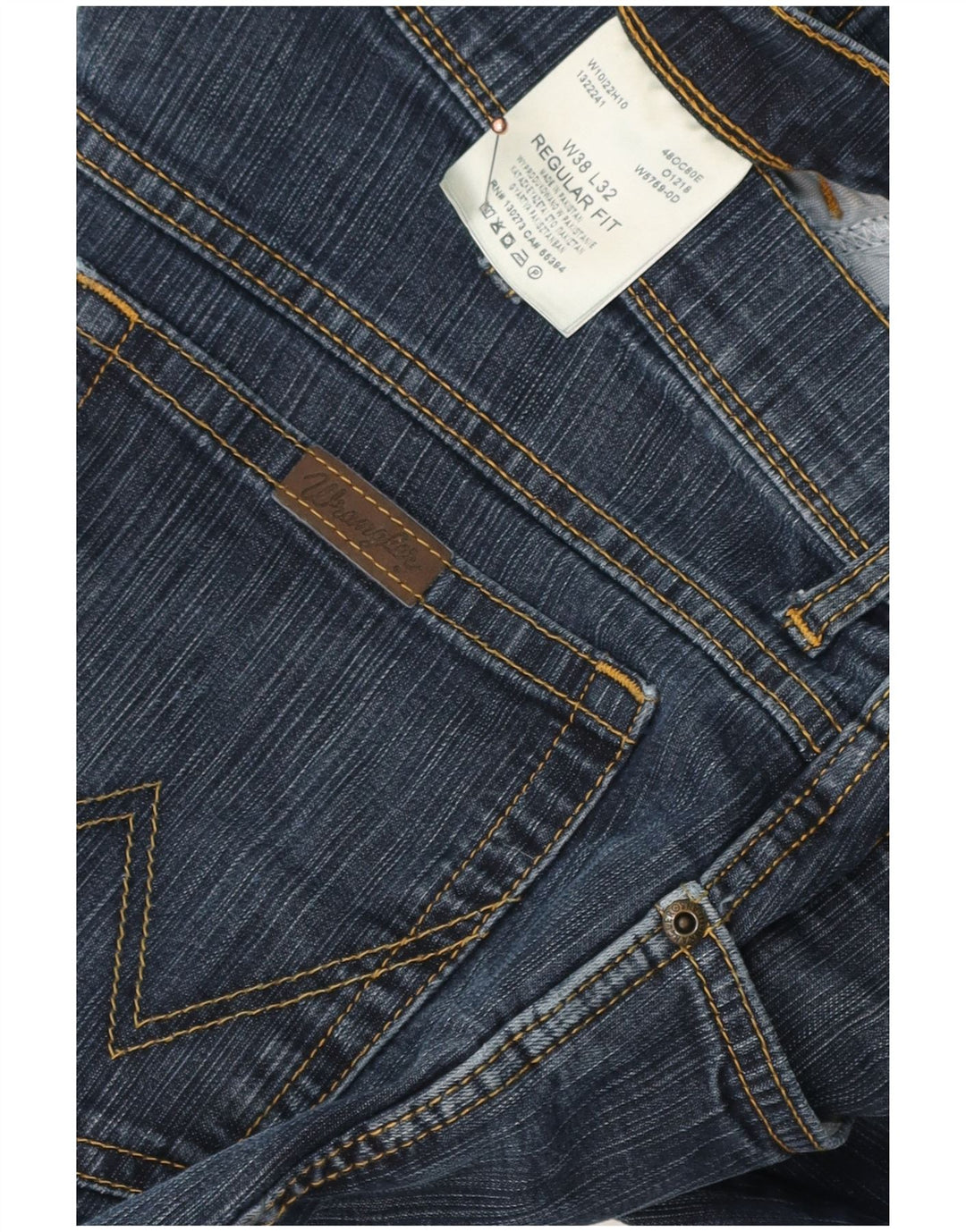 Wrangler Vaqueros Rectos De Corte Regular Para Hombre W38 L32 Algodón Azul