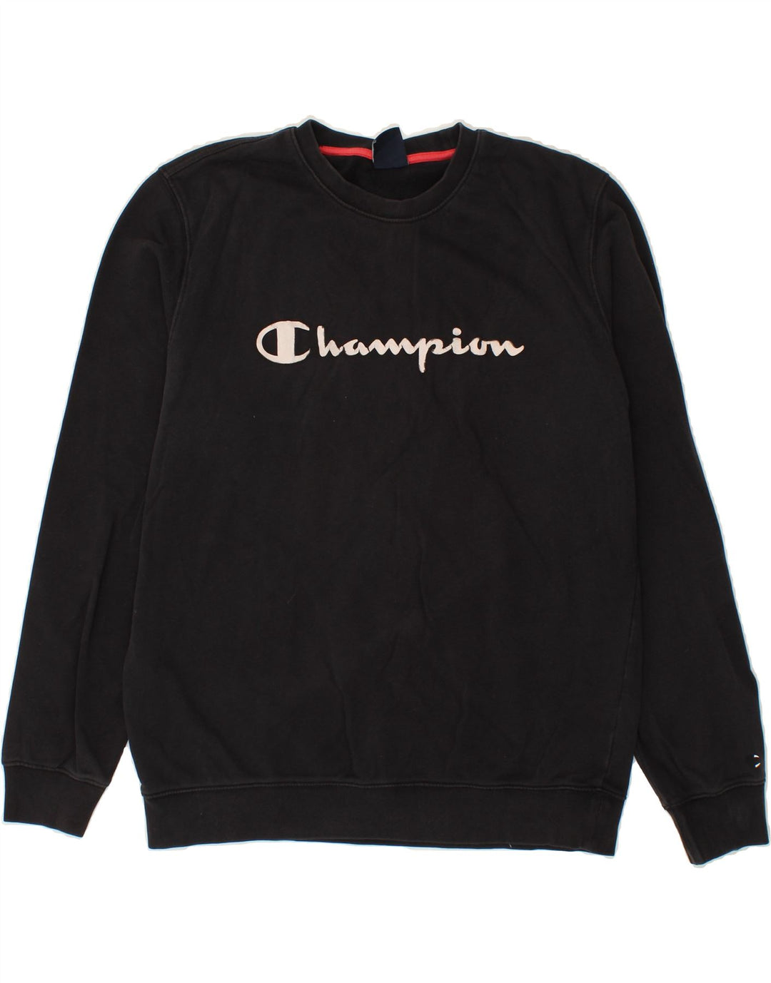CHAMPION Mens Graphic Sweatshirt Jumper XL Navy Blue Vintage Champion and Second-Hand Champion from Messina Hembry 