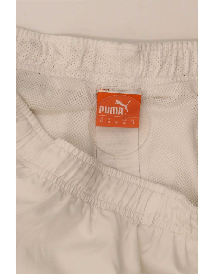 Pantalones cortos deportivos Puma para hombre mediano blanco