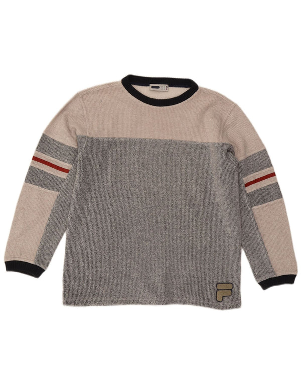 Fila Sudadera para niños Jumper 13-14 años Grande Gris Colorblock