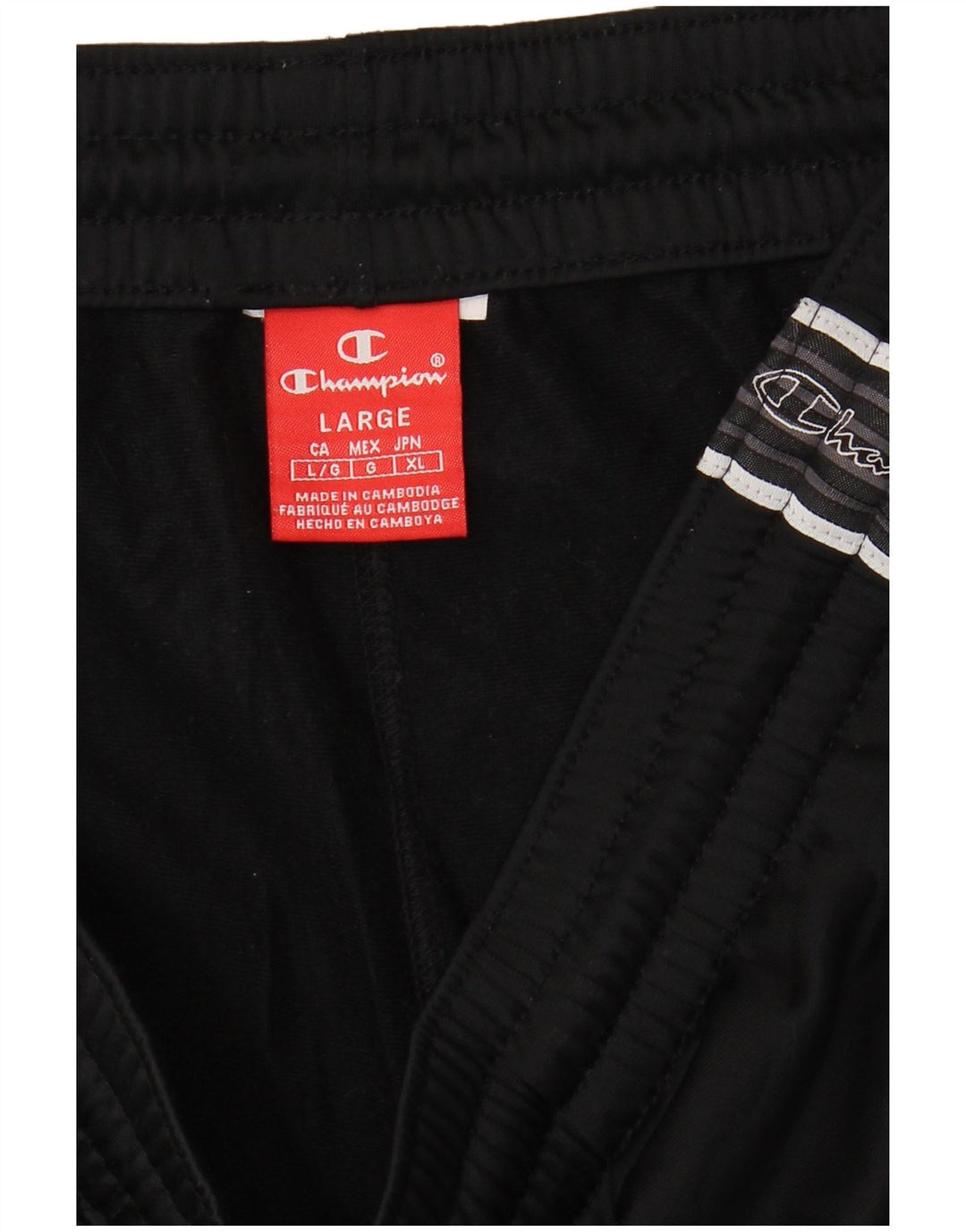 Champion Pantalones De Chándal Gráficos Para Hombre Negro Grande