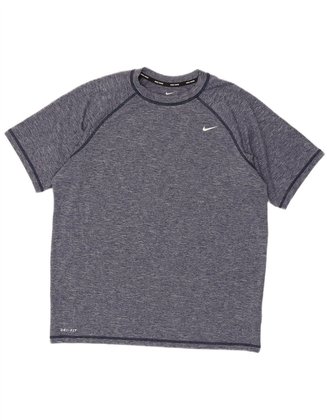 Camiseta Nike Dri Fit para hombre, talla grande, poliéster moteado en azul marino