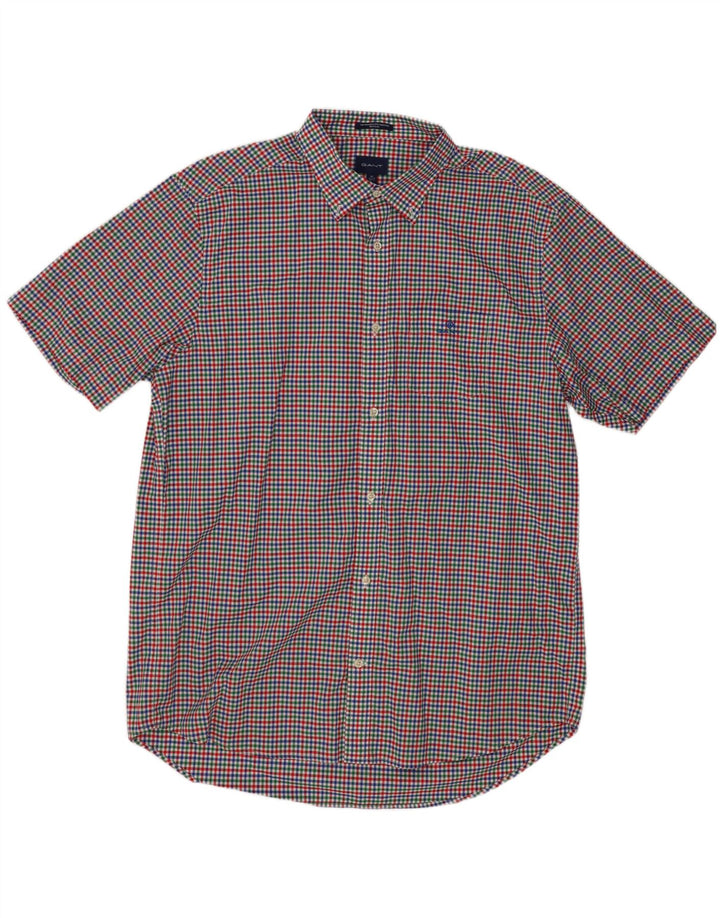 Gant Camisa de manga corta para hombre Talla 17 1/2 XL Vichy multicolor
