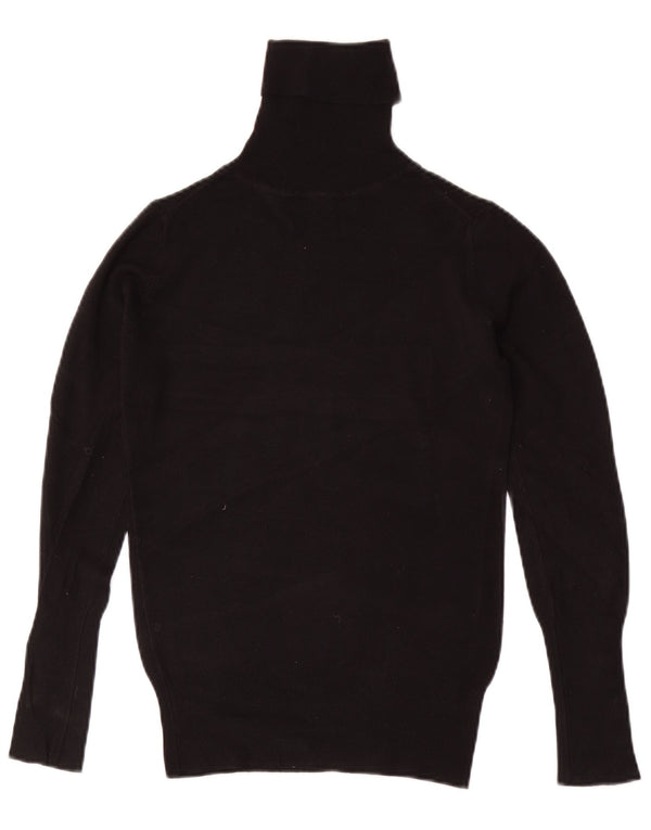 Zara Mujer Roll Neck Jumper Sweater UK 10 Small Negro