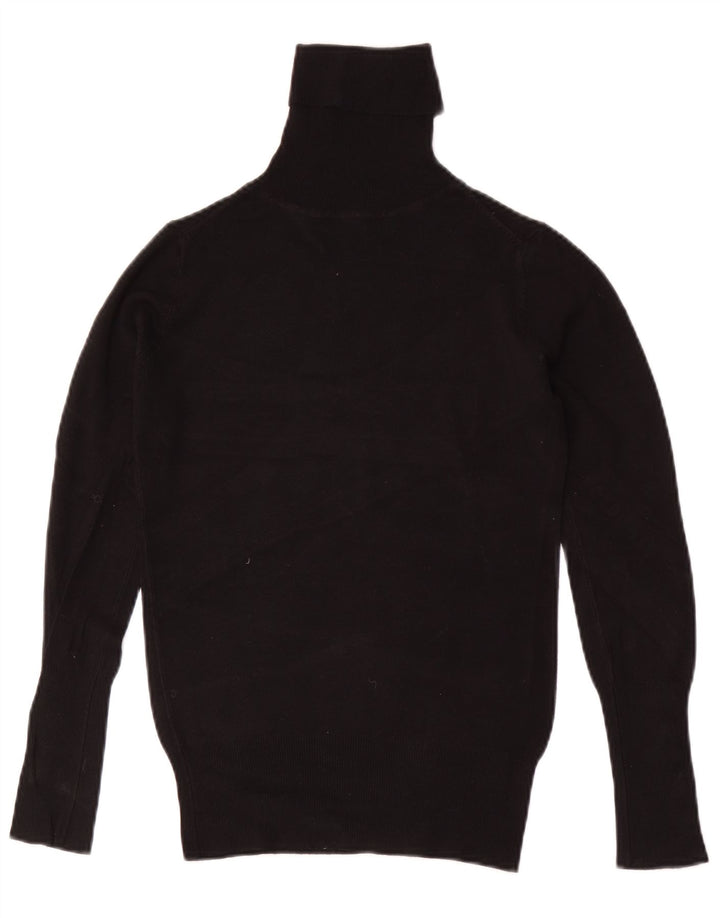 Zara Mujer Roll Neck Jumper Sweater UK 10 Small Negro