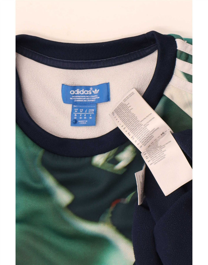 Adidas Hombre Sudadera Jumper Medium Azul Marino Colorblock Poliéster