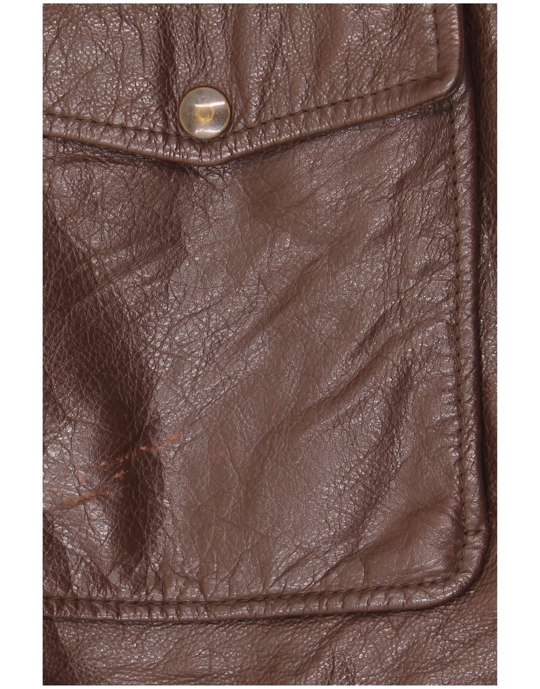 Chaqueta de cuero vintage para hombre IT 50 cuero marrón grande