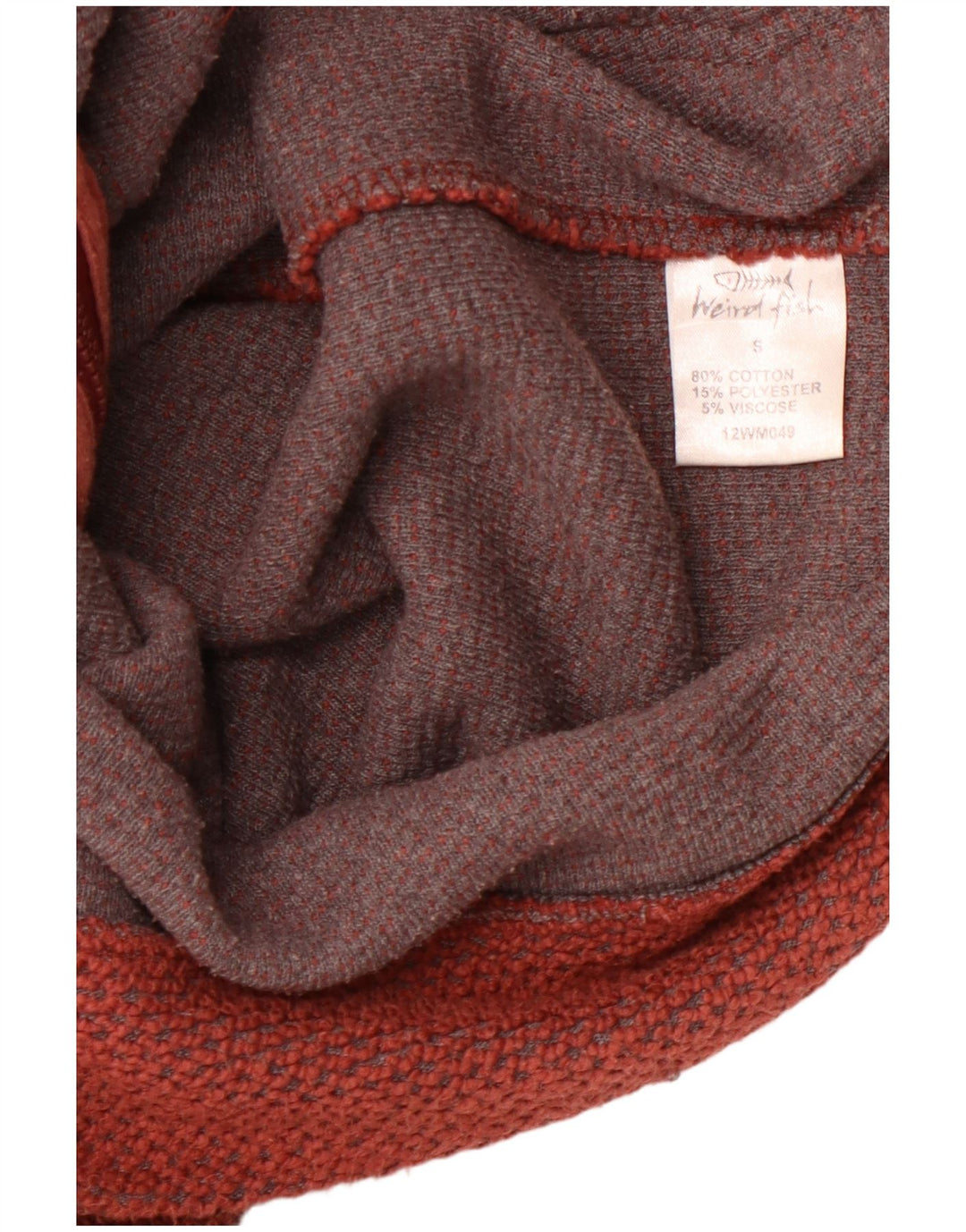 WEIRD FISH Chaqueta de chándal para hombre, talla pequeña, algodón rojo