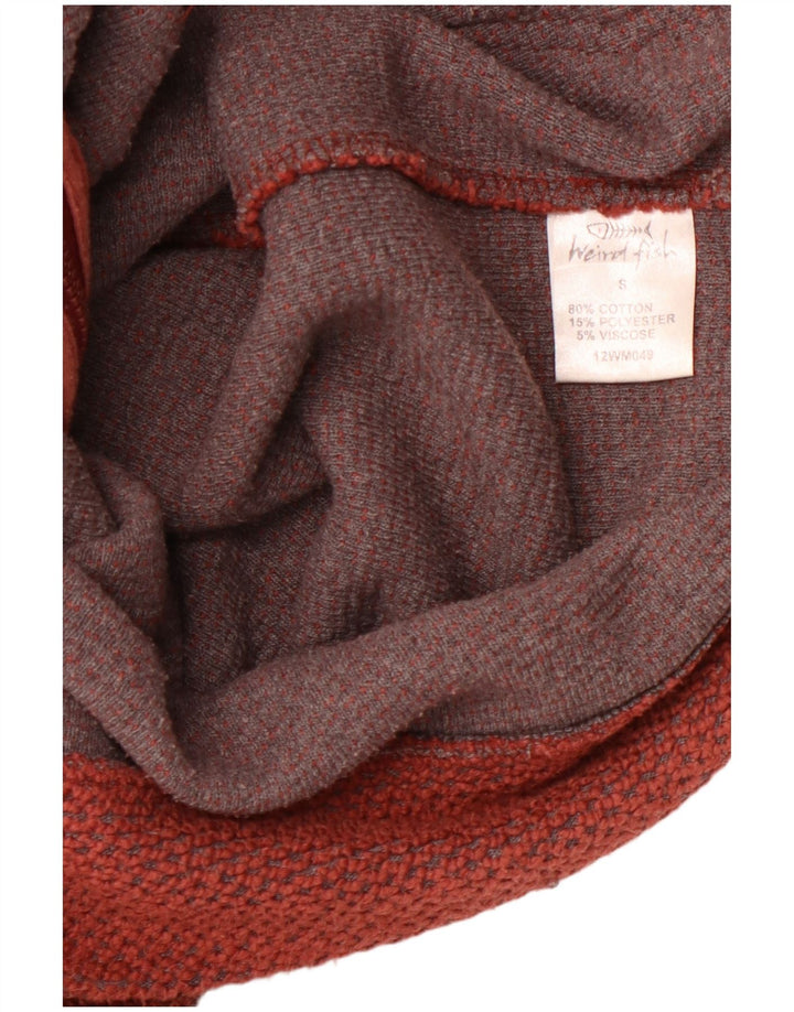 WEIRD FISH Chaqueta de chándal para hombre, talla pequeña, algodón rojo