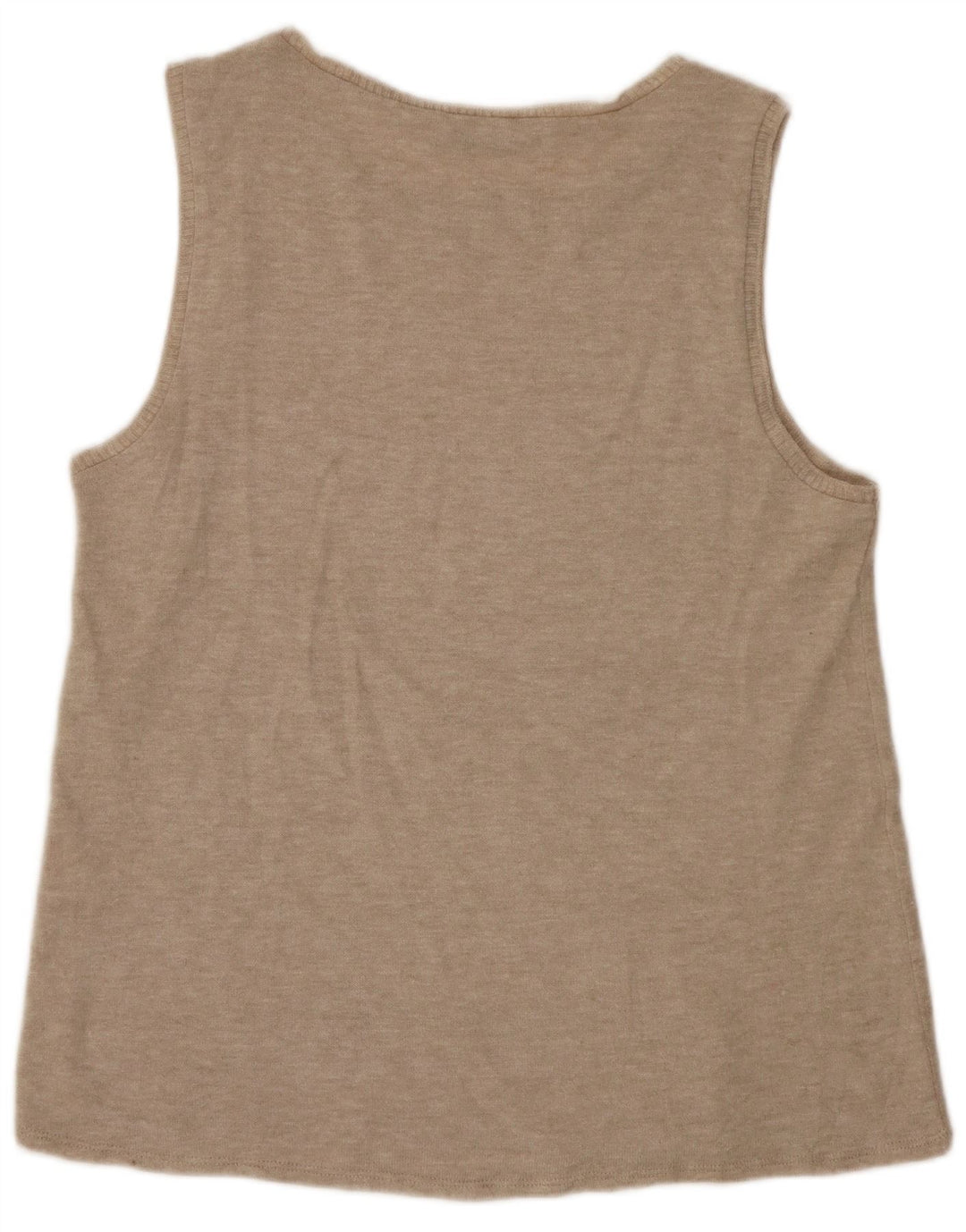 Zara Mujer Chaleco Top Reino Unido 10 Pequeño Beige Moteado