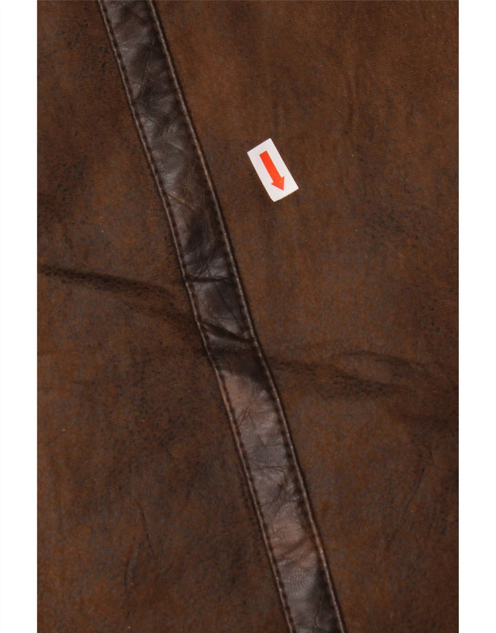 AERONAUTICA MILITARE Chaqueta Sherpa de Vuelo para Hombre UK 36 Small Marrón Poliéster