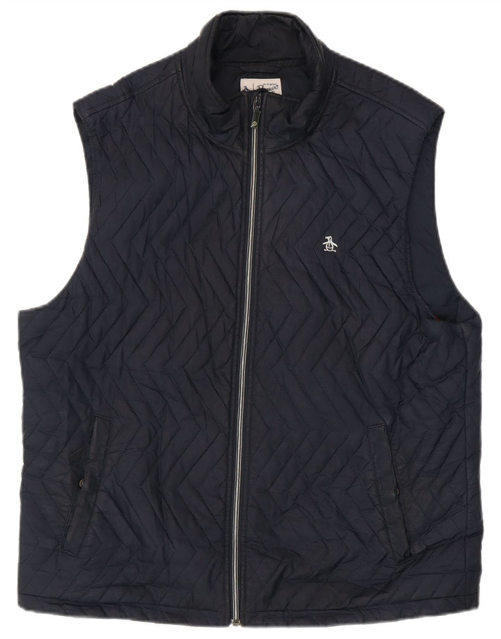 Chaleco acolchado Penguin para hombre UK 40 Large Poliéster azul marino