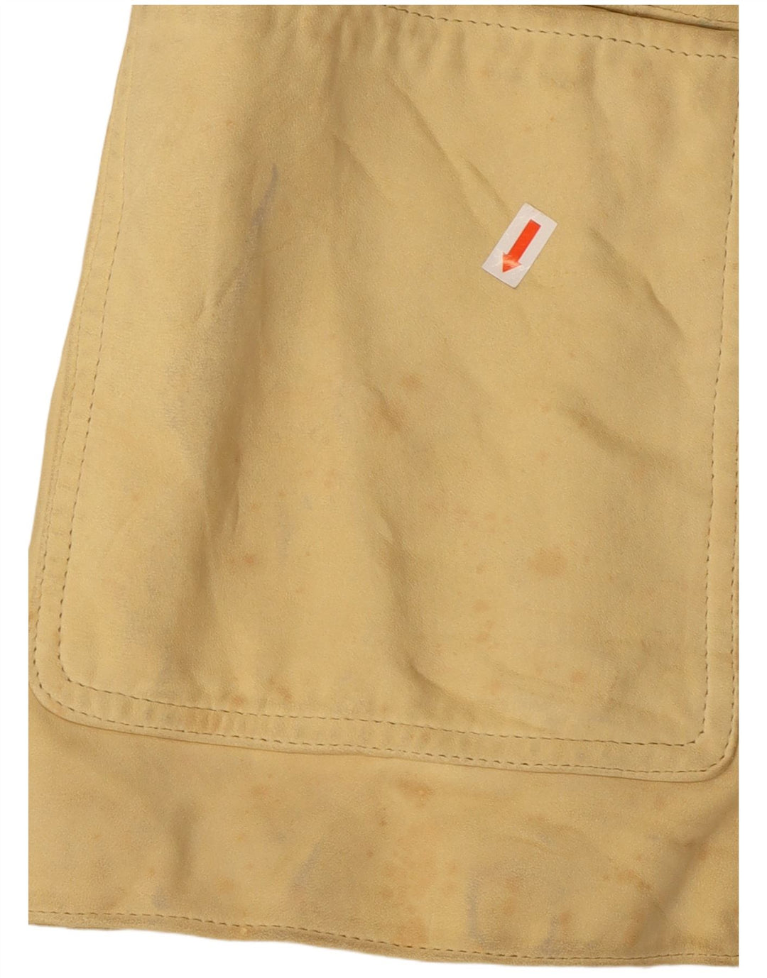 Vintage mujer 3 botones cuero Blazer chaqueta Reino Unido 10 pequeño amarillo