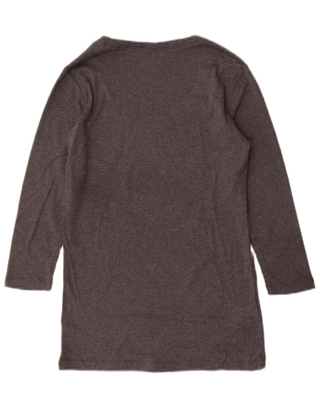 EDDIE BAUER Top para mujer manga 3/4 UK 12 Algodón gris medio