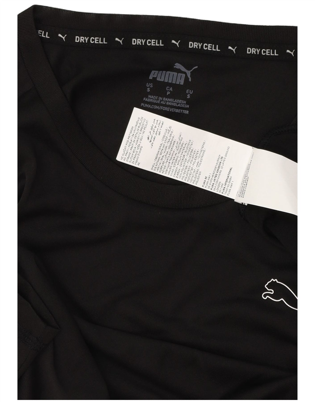 PUMA Camiseta para hombre Top Small Black Poliéster