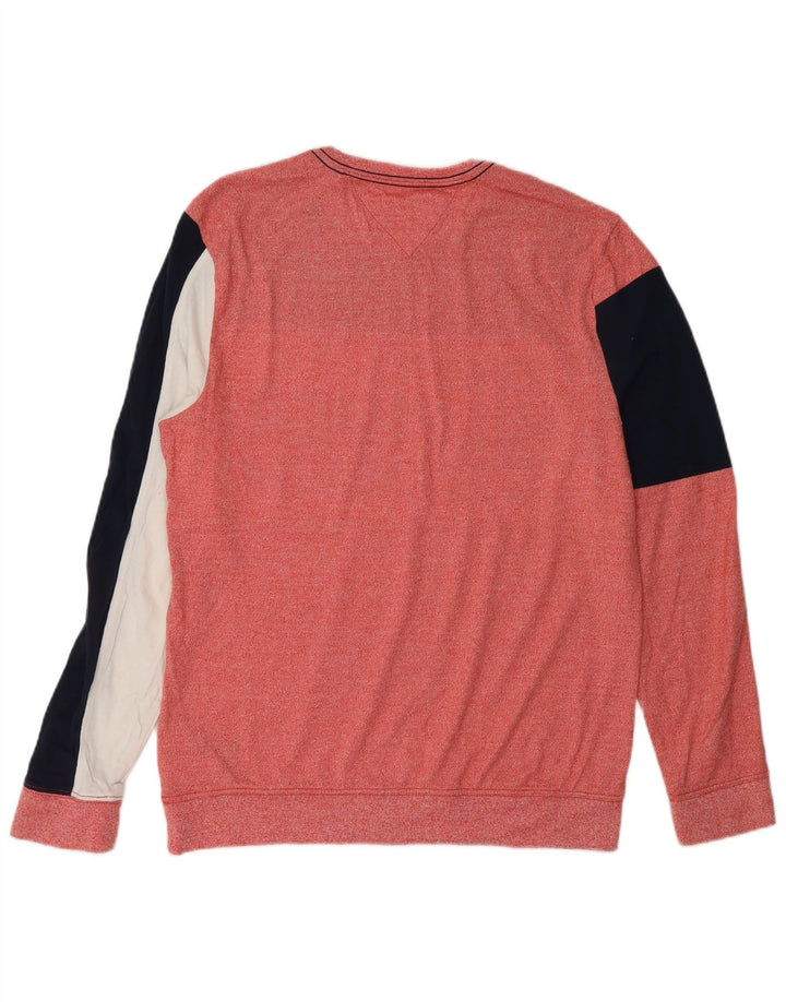 TOMMY HILFIGER Sudadera tipo jersey para mujer Reino Unido 44 Mediano Rojo Colorblock